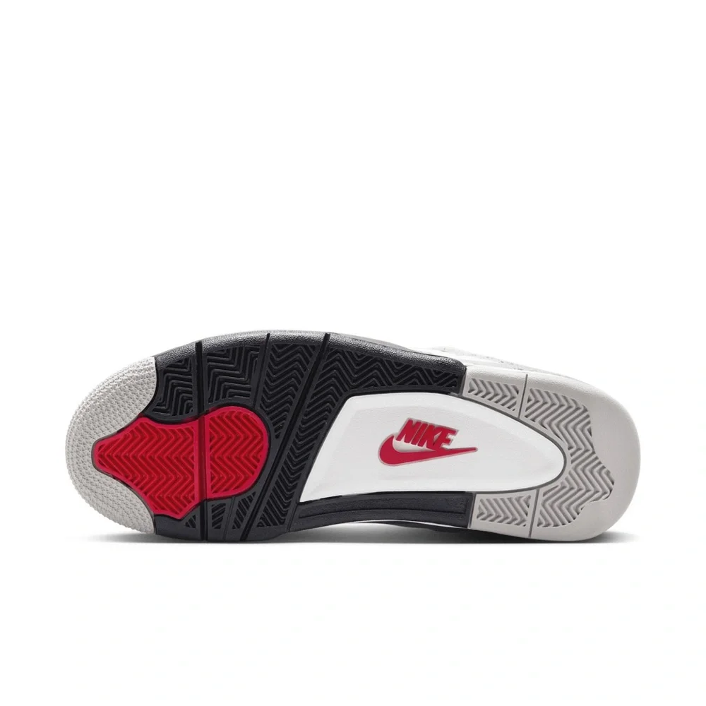 Air Jordan 4 Retro Men's White and Black Sneakers - Picture 5 of 9